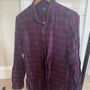 J.Crew Red and Blue Plaid Flannel Shirt